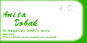 anita dobak business card